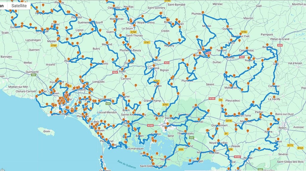Itinéraire de la Troménie de Sainte-Anne